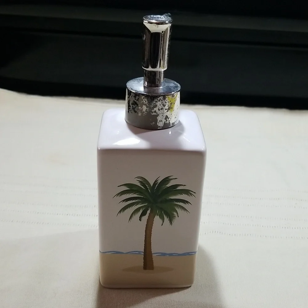 Ceramic Palm Tree Lotion Soap Dispenser TYBB26